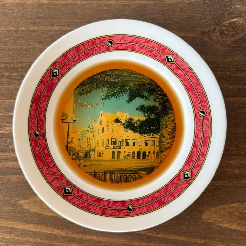 Vintage‎ Bormioli Rocco Curacao Decorative Plate Caribbean Souvenir